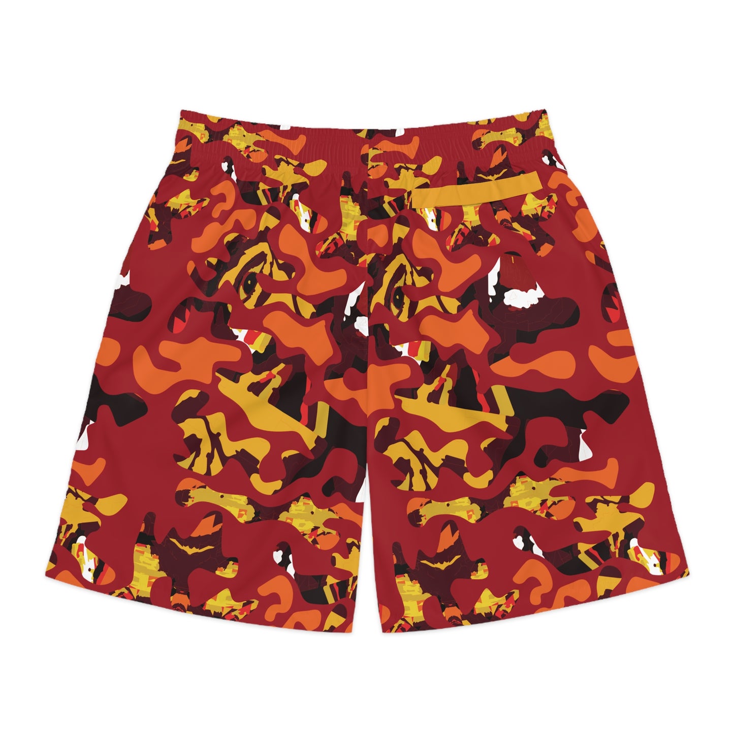 Lightweight Red Face Camo Jogger Shorts