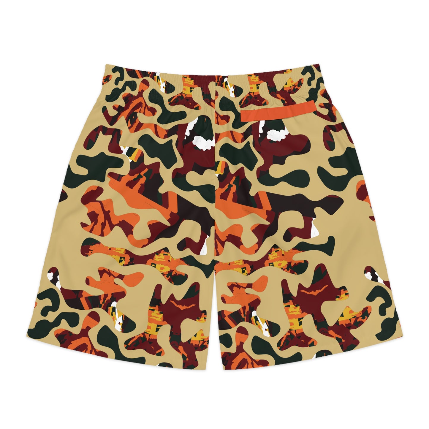 Lightweight Khaki Face Camo Jogger Shorts