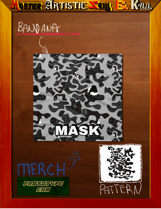 Grey Face Camo All-over print bandana