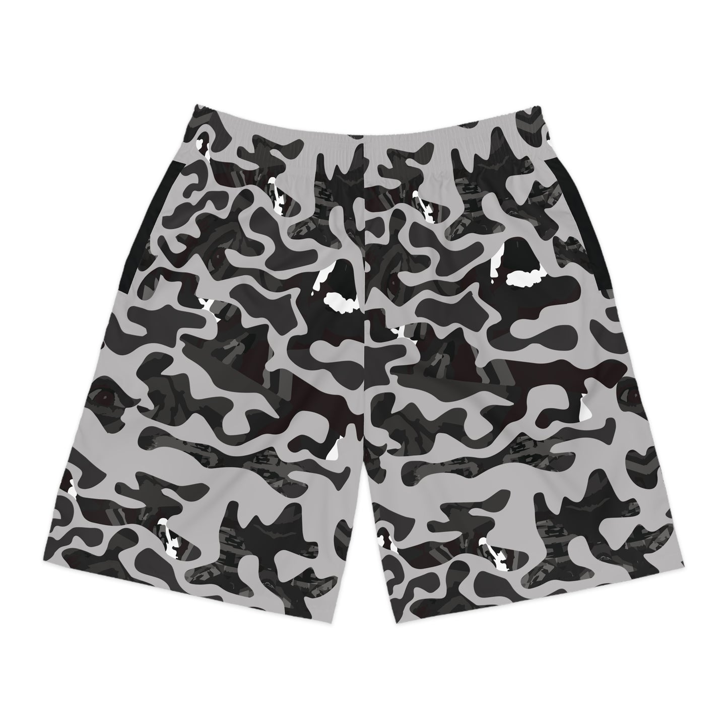 Lightweight Grey Face Camo Jogger Shorts