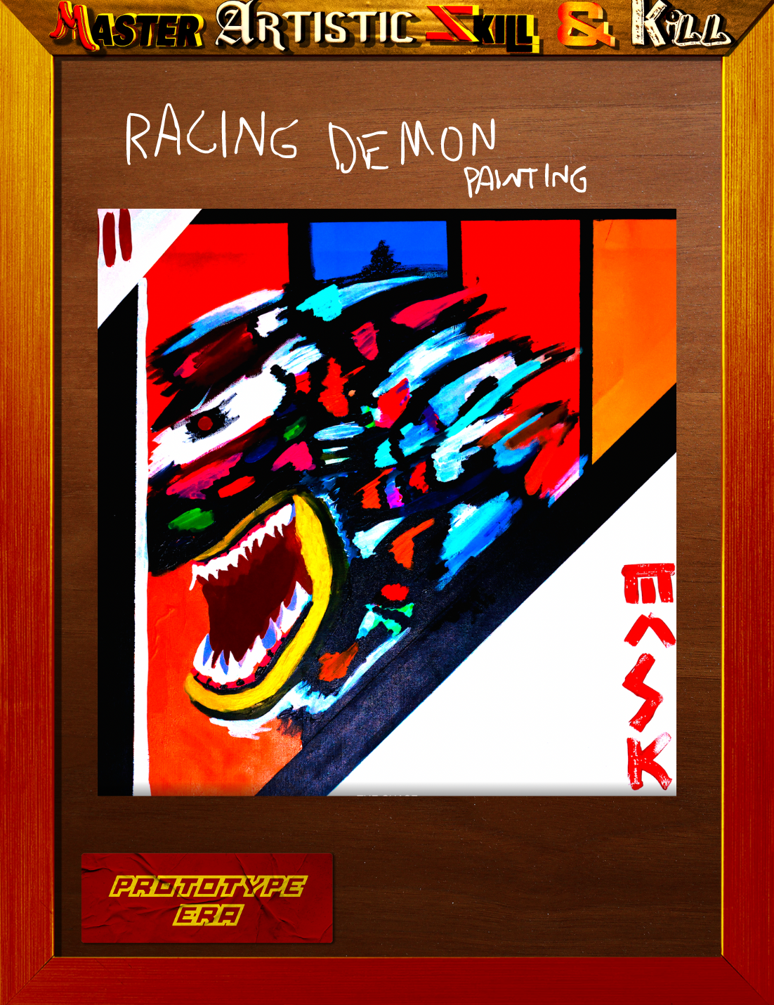 RACING DEMON 30x30 in (308550) painting