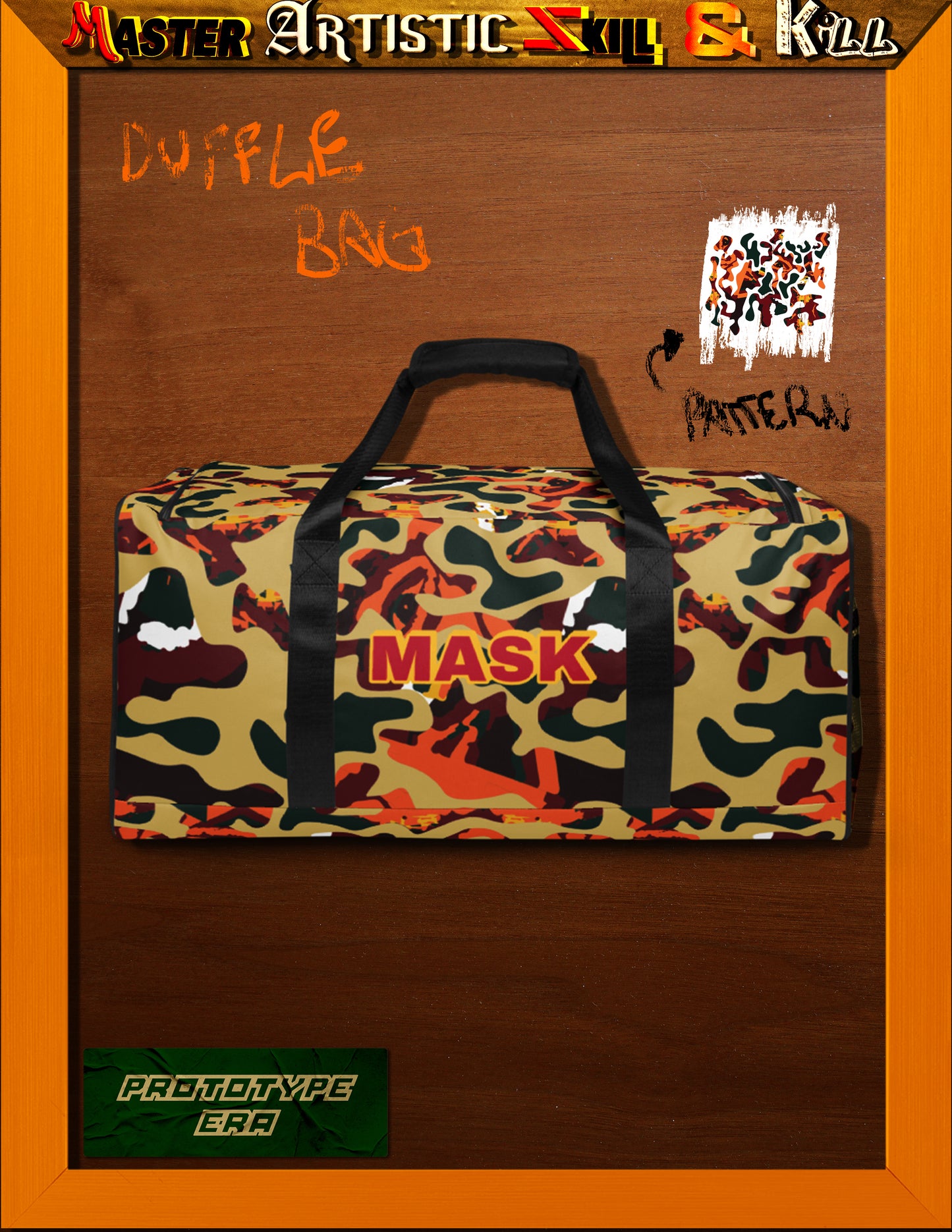 Khaki Face Camo Duffle bag