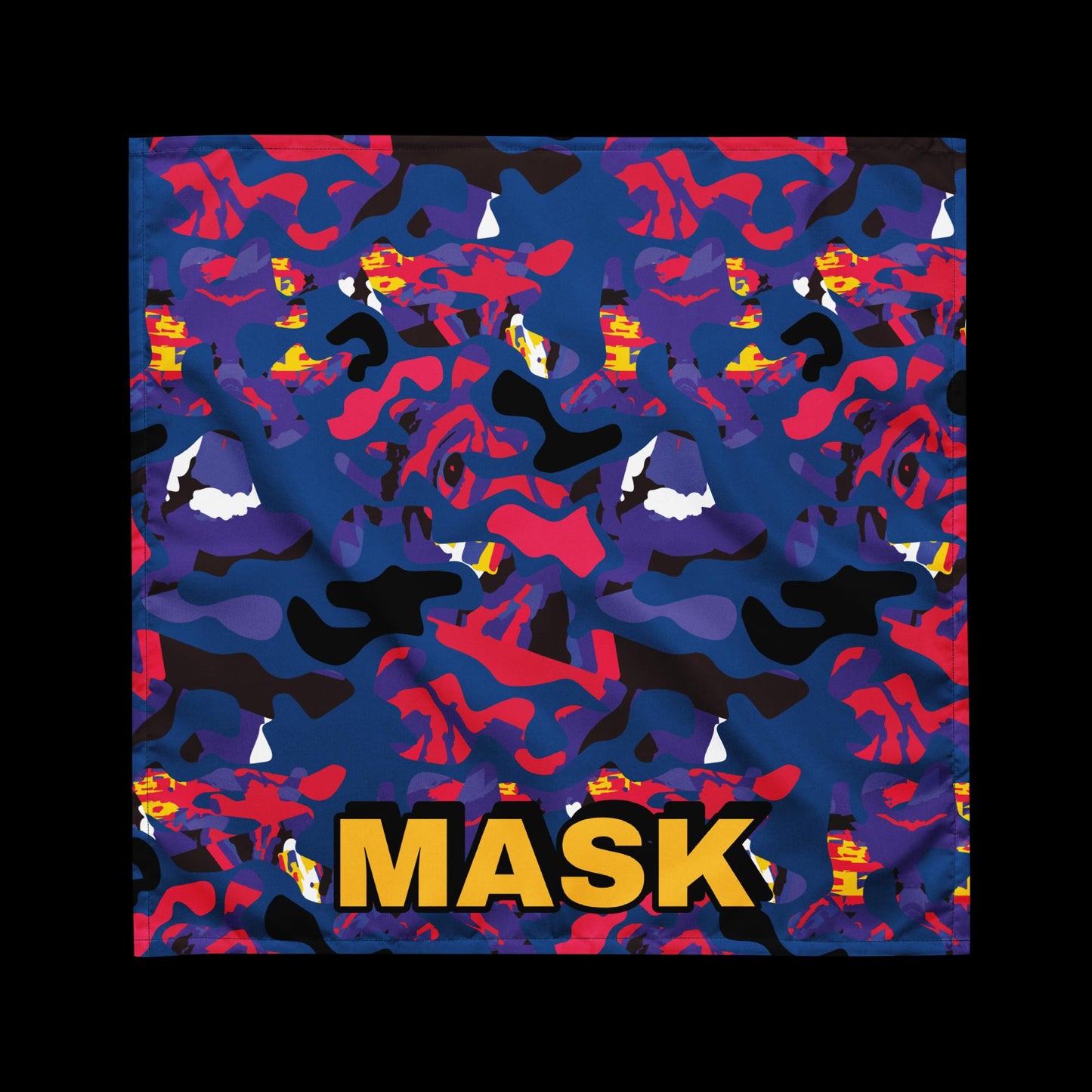 Dark Blue Face Camo All-Over Print Bandana