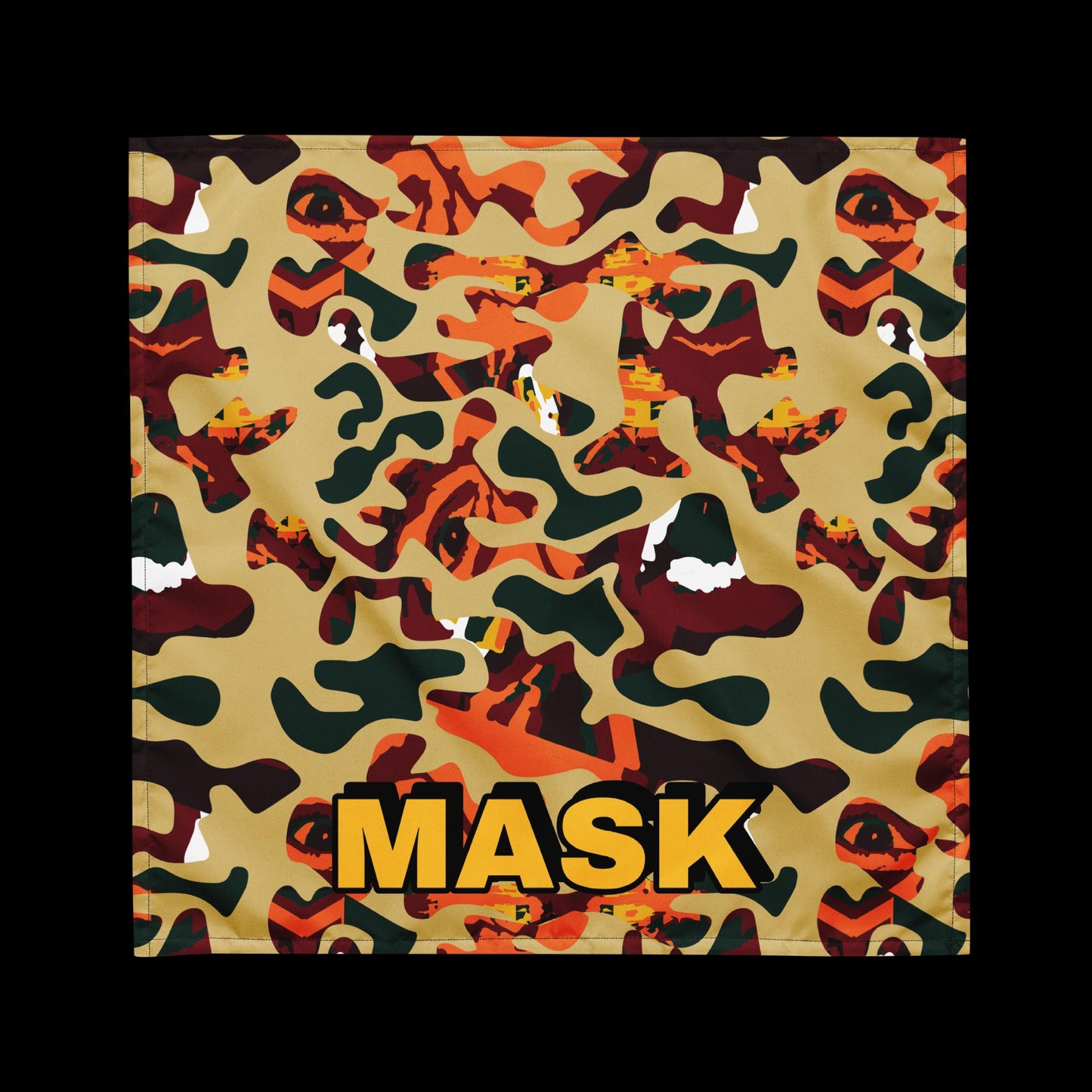 Khaki Face Camo All-Over Print Bandana