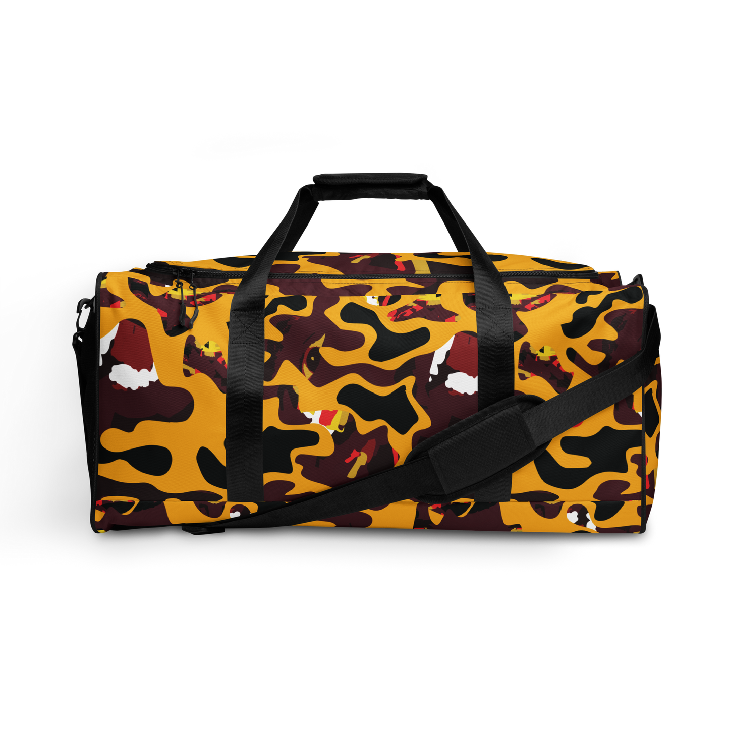 Yellow Face Camo Duffle bag