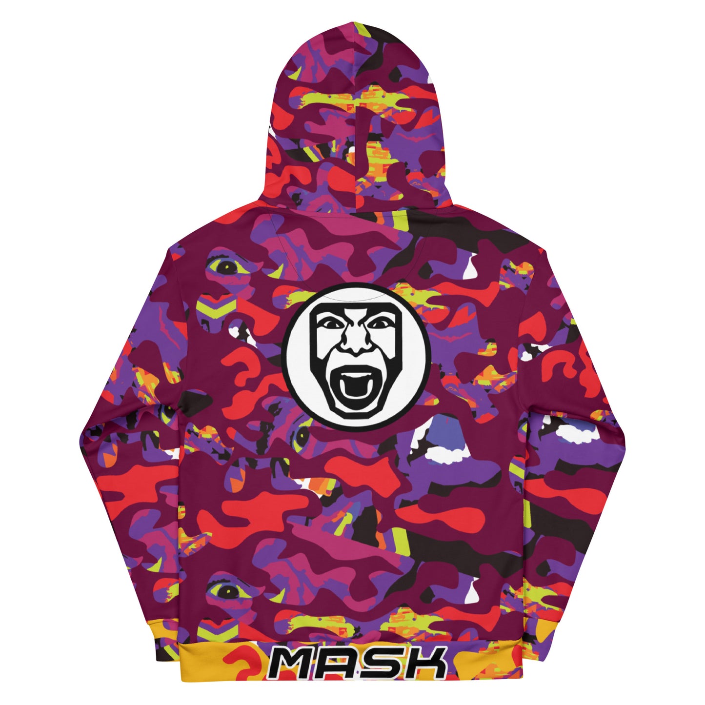 Purple Multi-Color Face Camo Hoodie