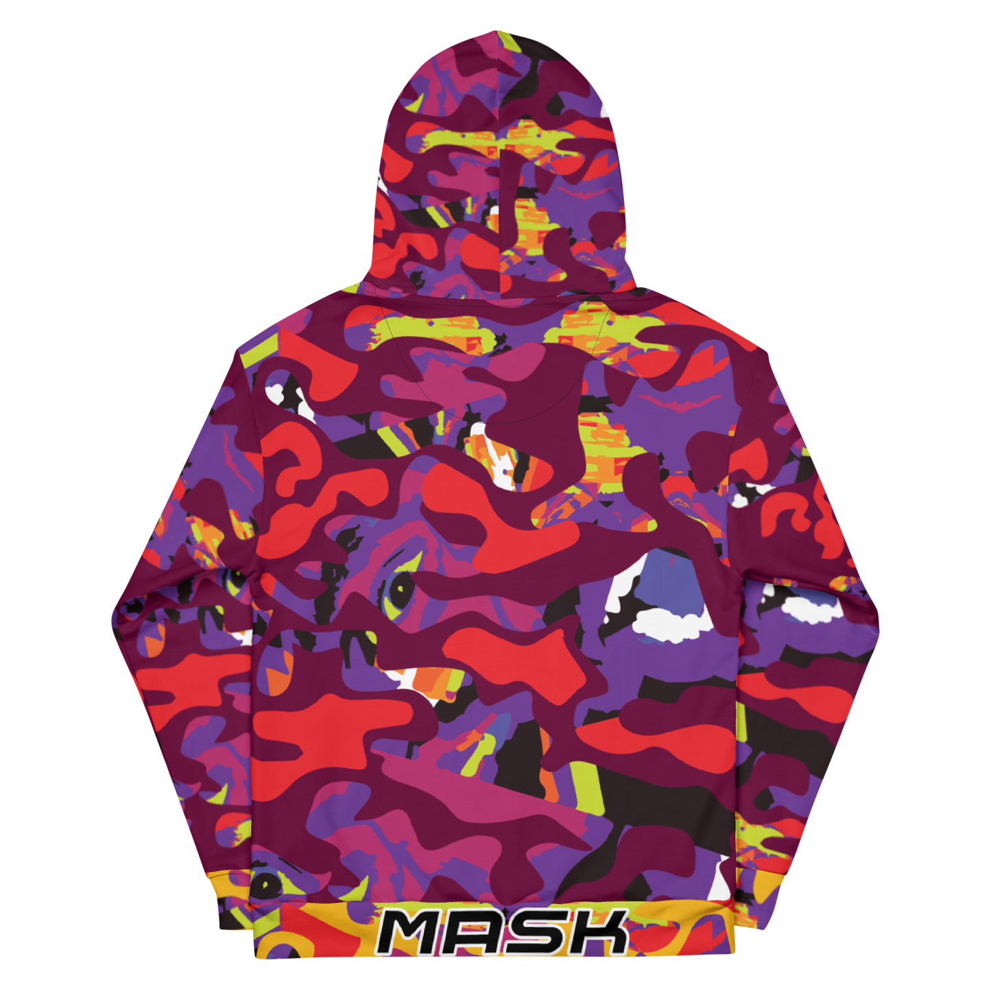 No Face Logo Purple Face Camo Hoodie