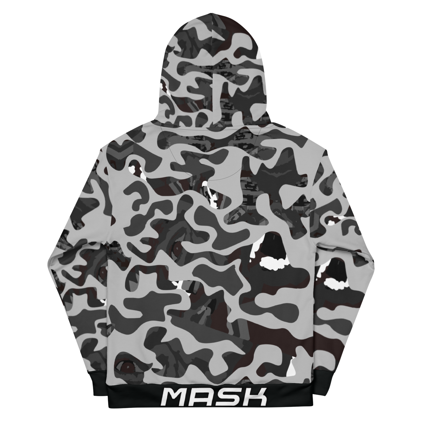 No Face Logo Grey Face Camo Hoodie