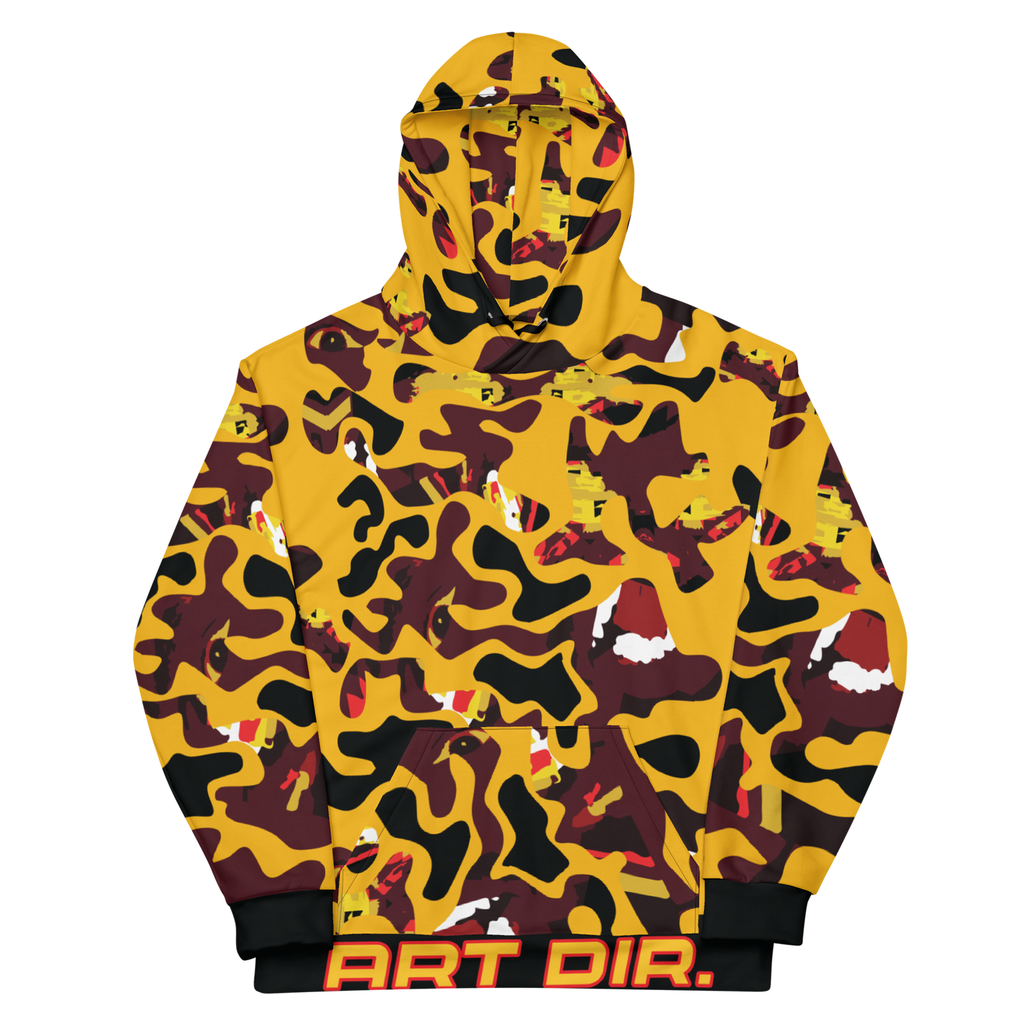 Yellow Face Camo Hoodie