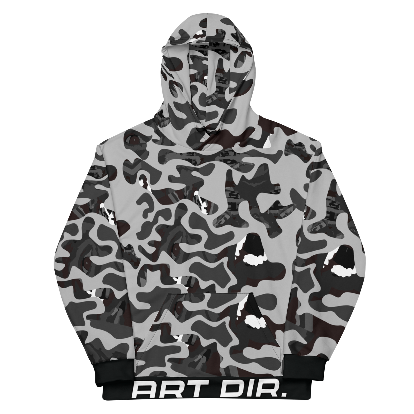 Grey Face Camo Hoodie