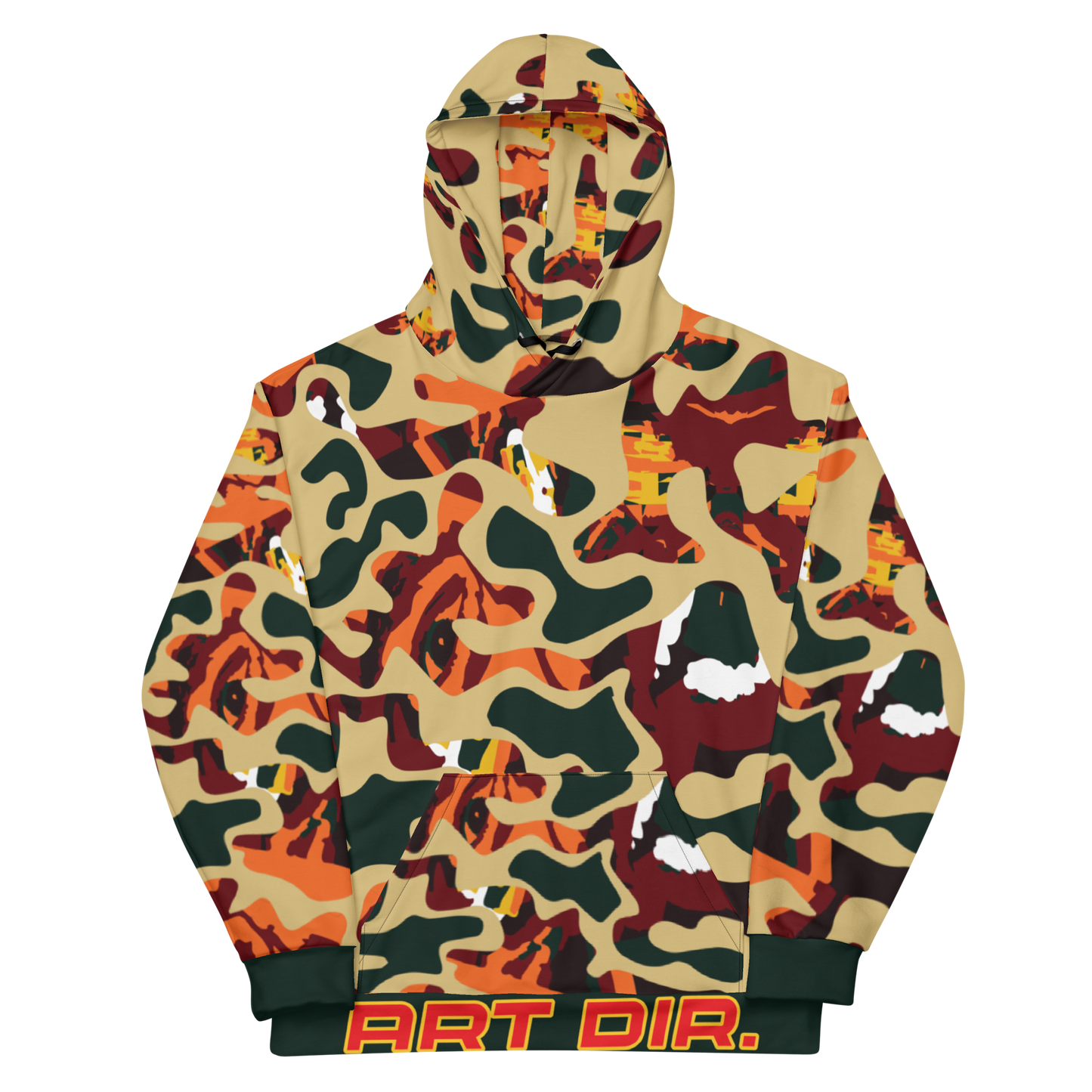 No Face Logo Khaki Face Camo Hoodie