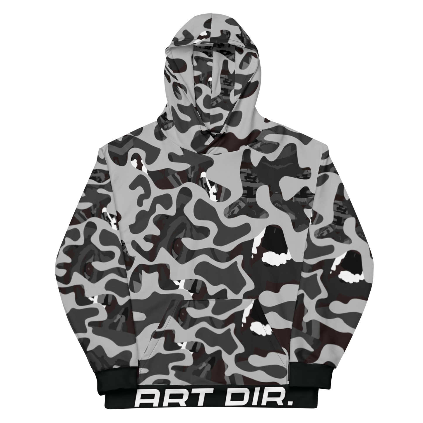 No Face Logo Grey Face Camo Hoodie