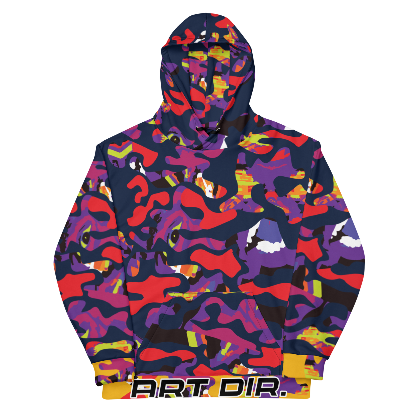 No Face Logo Navy Face Camo Hoodie