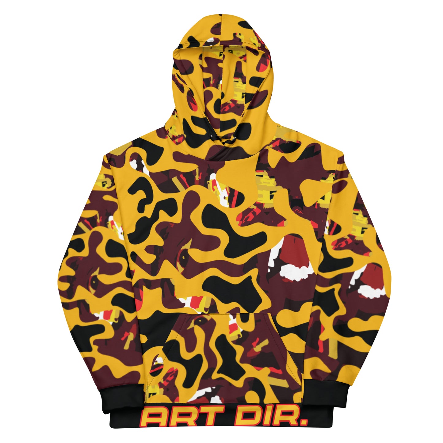 Yellow Face Camo No Logo Hoodie