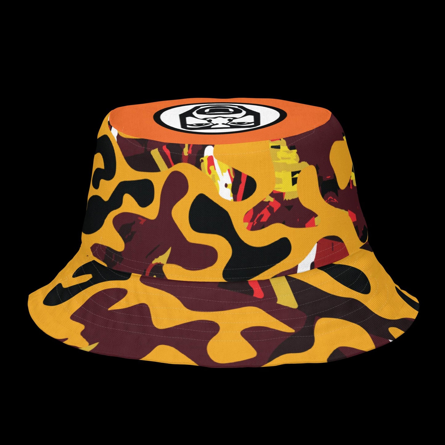 (Loose Construction) Yellow Face Camo Bucket Hat