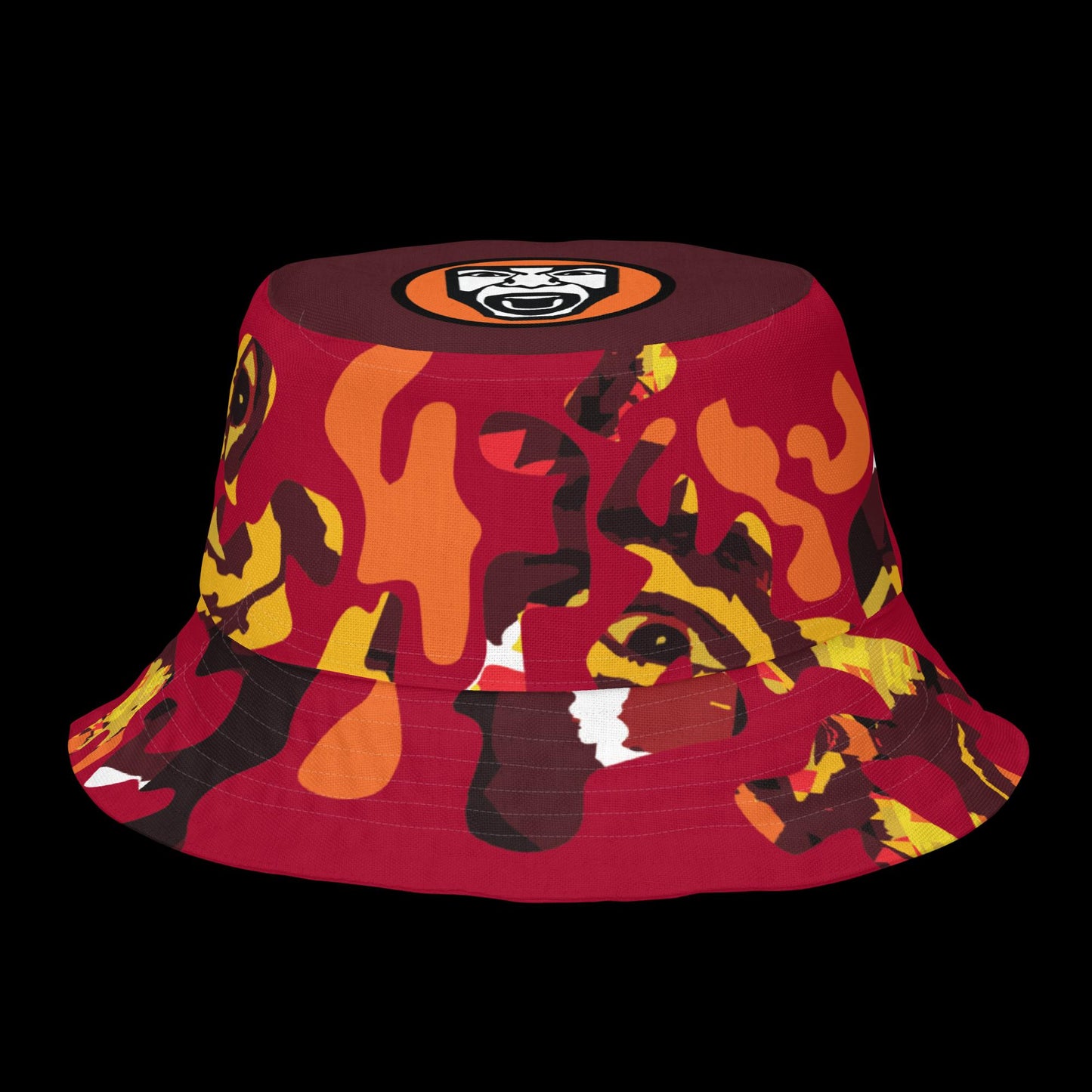 (Loose Consruction) Red Face Camo Bucket Hat