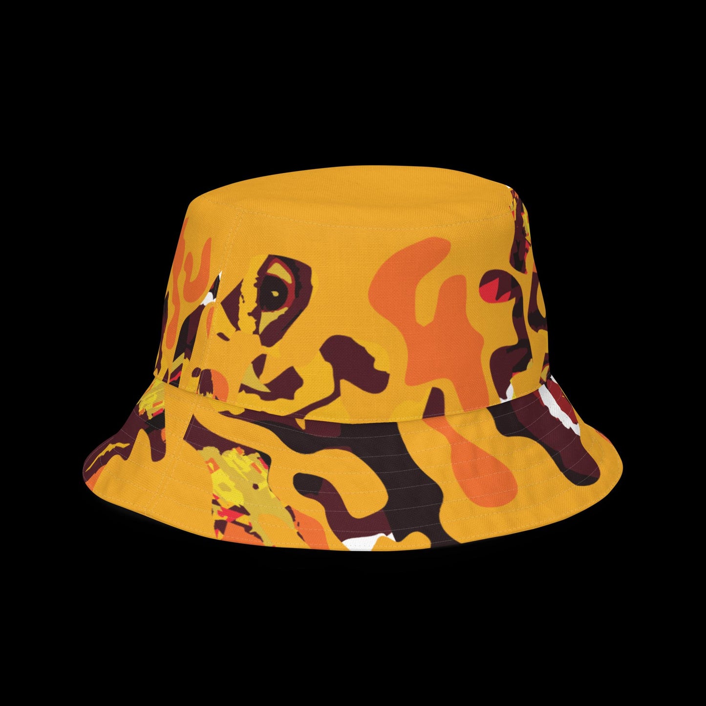 (Loose Construction) Yellow Face Camo Bucket Hat