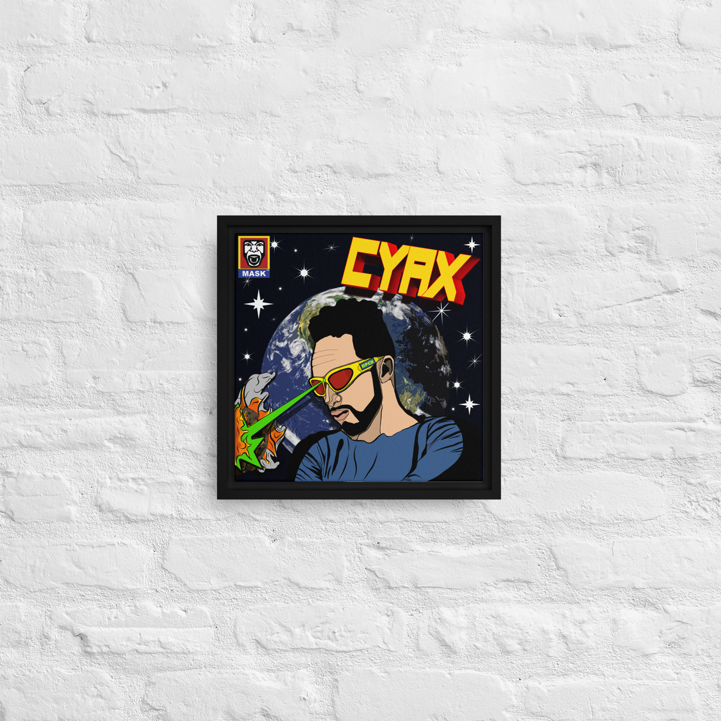 Cyaxx Portrait Framed canvas