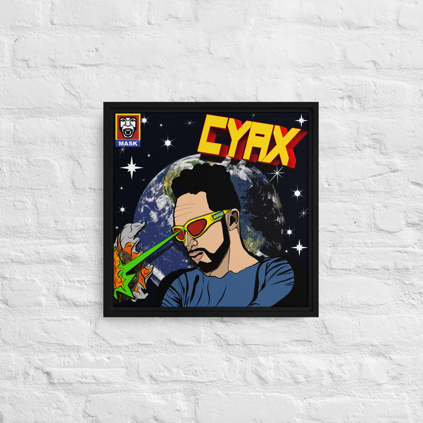 Cyaxx Portrait Framed canvas