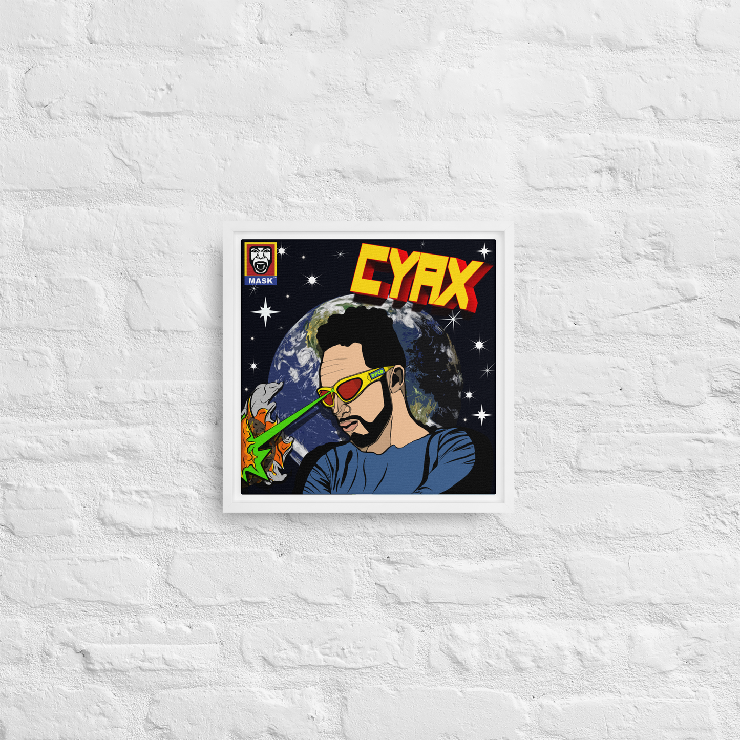 Cyaxx Portrait Framed canvas