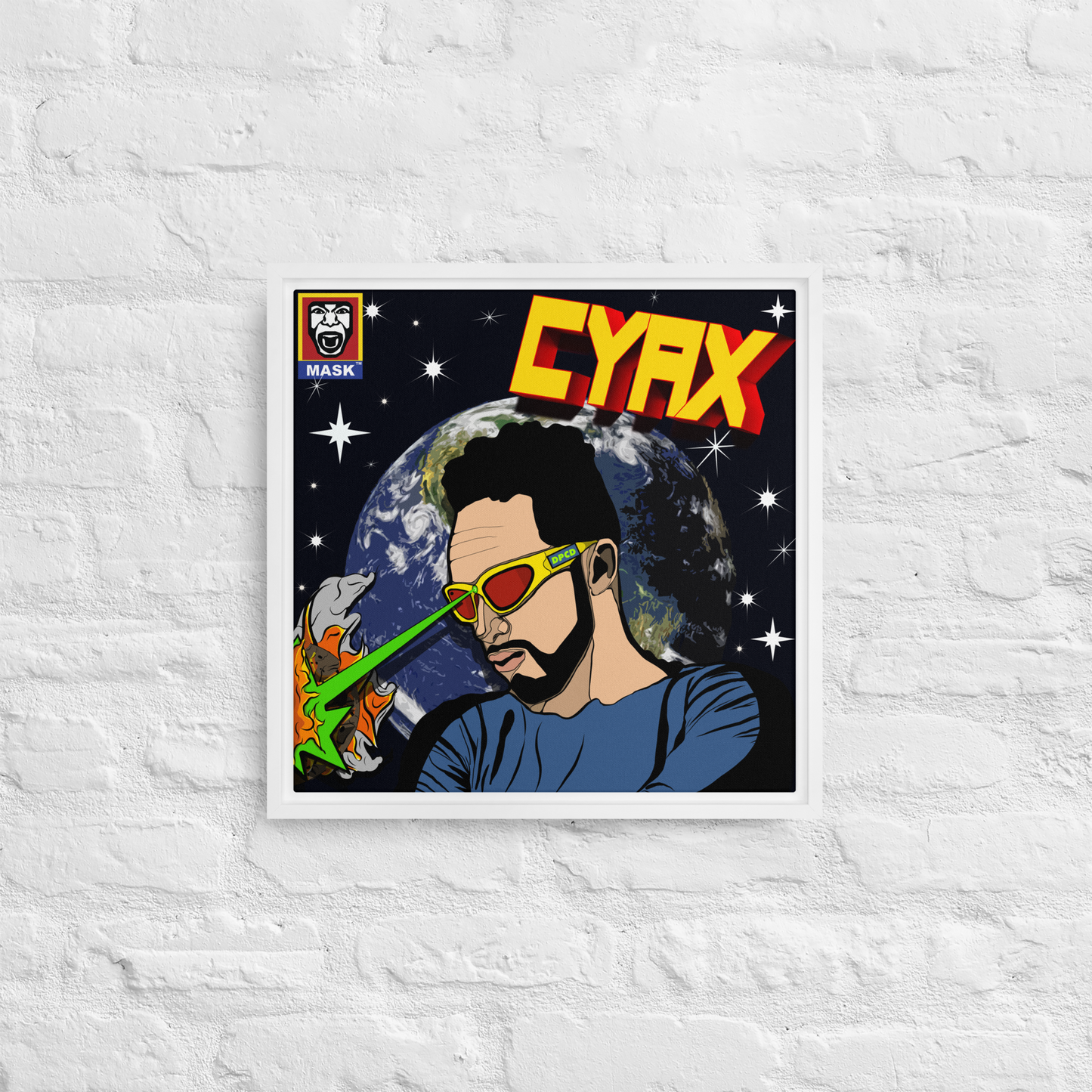 Cyaxx Portrait Framed canvas